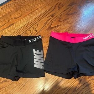 2 pair of Nike Pro bike shorts.  Size Small.